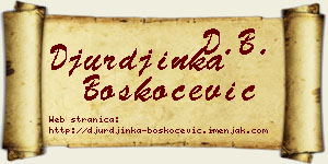Đurđinka Boškoćević vizit kartica